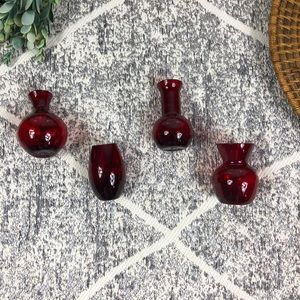 Crate & Barrel Bud Vases, Set of Four